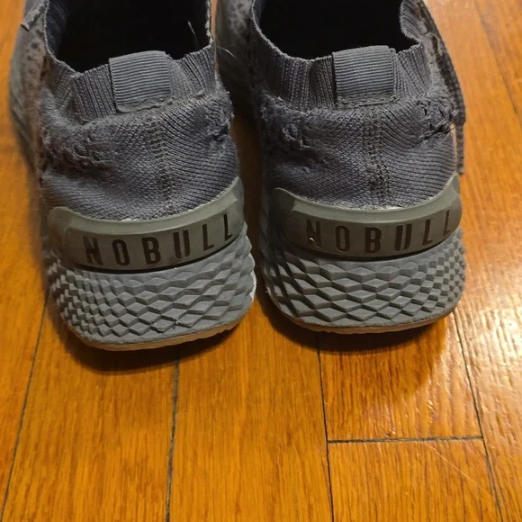 Gray Knit Nobull Runners Size W9 M 7.5 - Picture 2 of 5